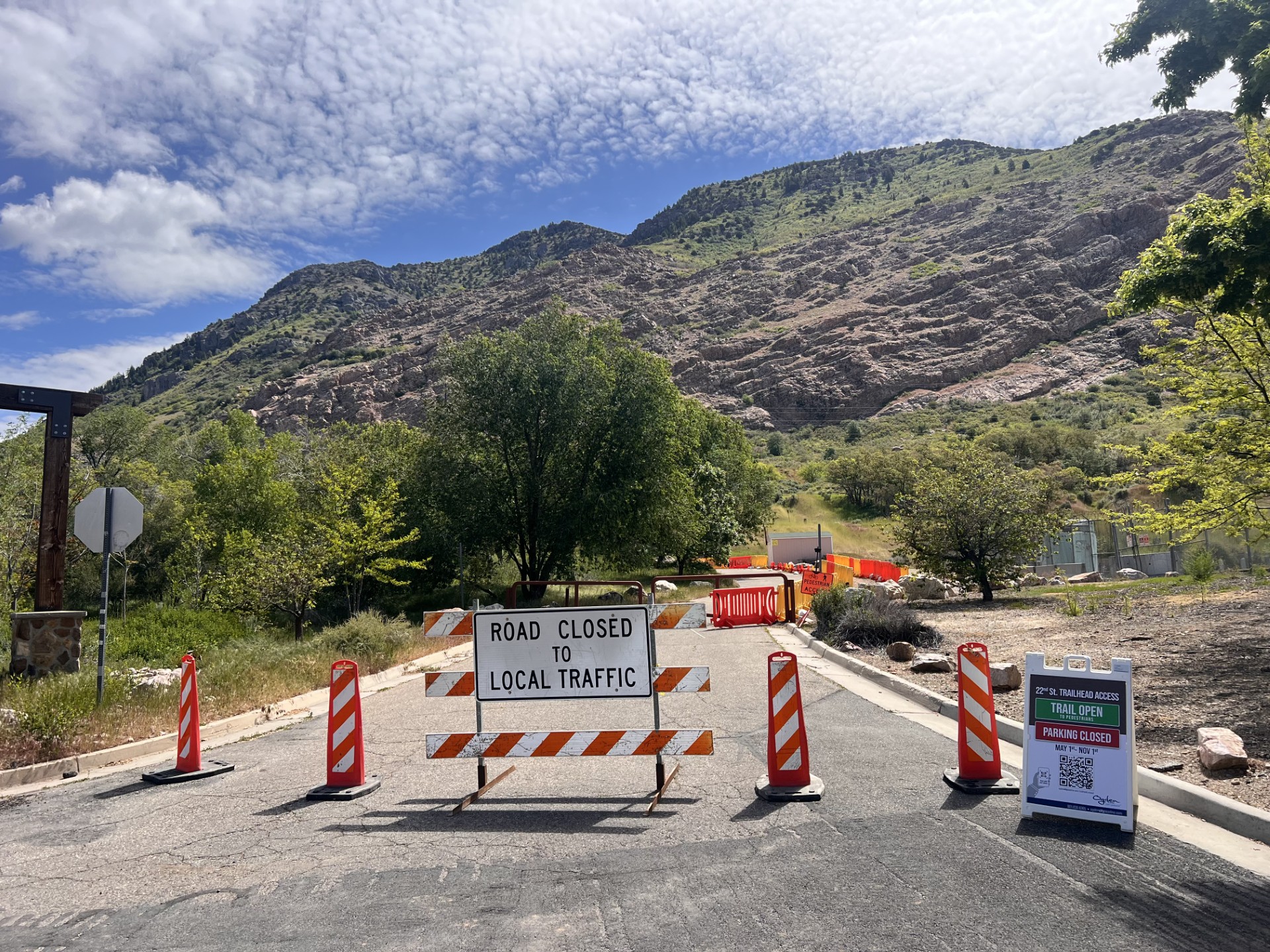 Construction in Ogden Canyon